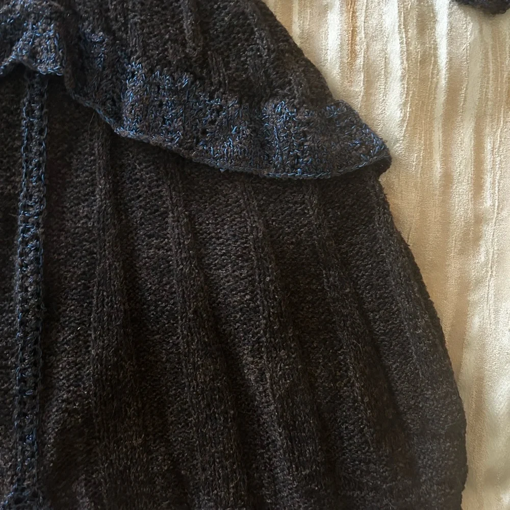 Vintage Wool Black Knit Dress - Picture 3 of 7